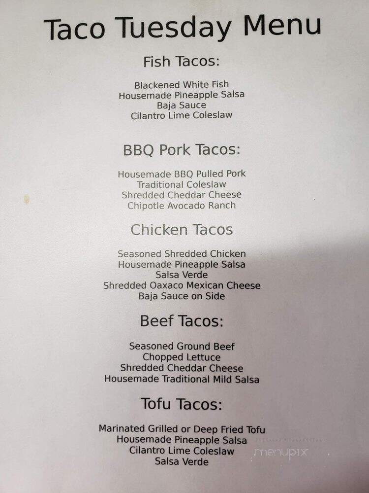 Pineapple Jacks - Rochester, NY menu_pic