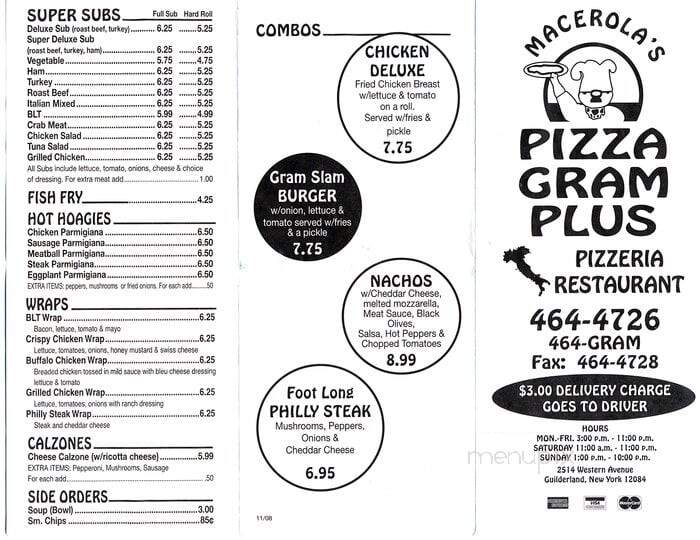 Pizza Gram Plus - Altamont, NY menu_pic