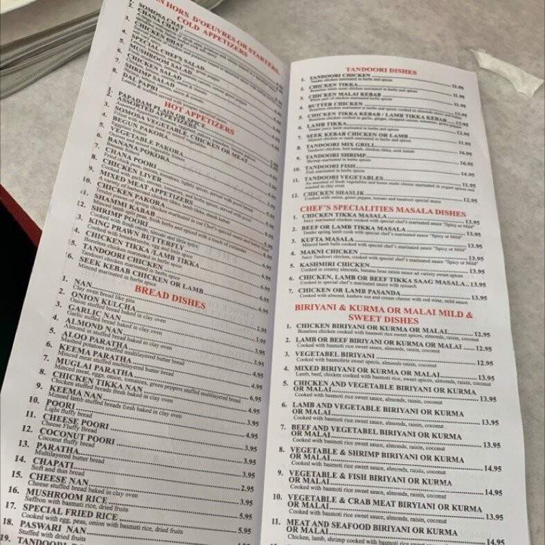Polash Indian Restaurant - New York, NY menu_pic