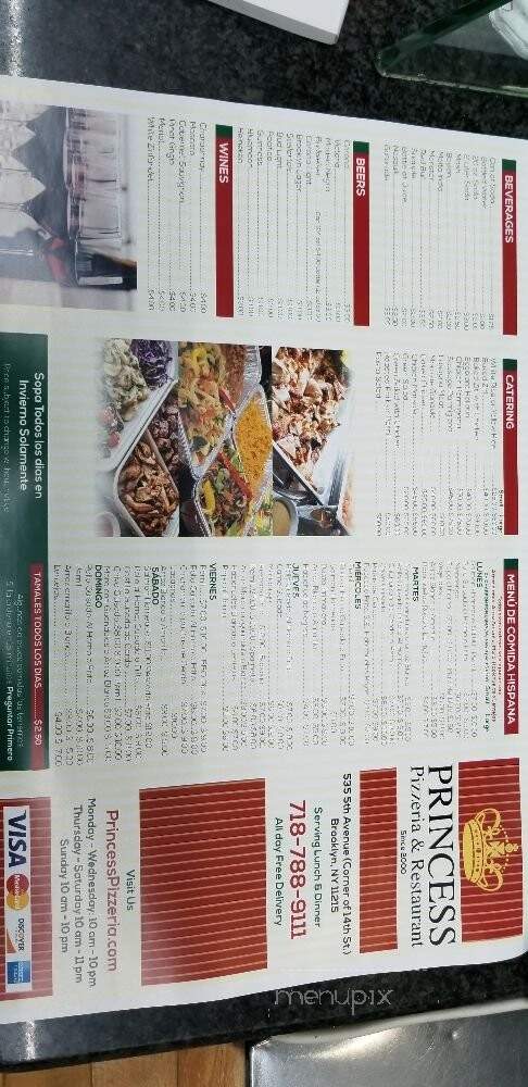 Princess Pizza - Brooklyn, NY menu_pic