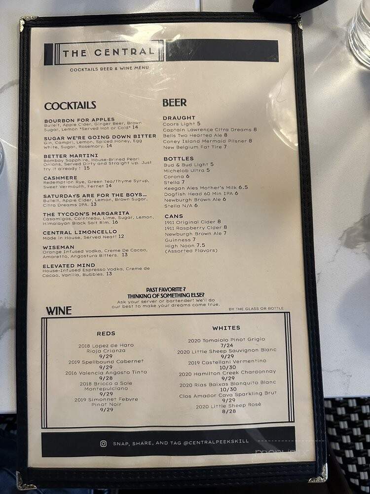 Rainbow Bar & Grill - Peekskill, NY menu_pic