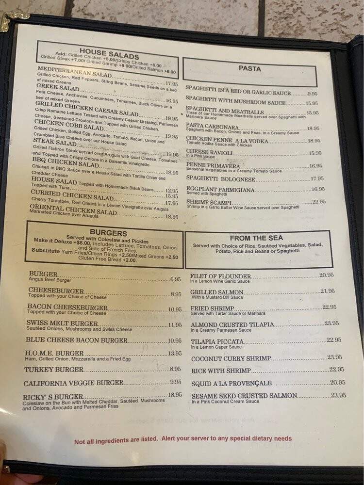 Ricky's Cafe - Jackson Heights, NY menu_pic