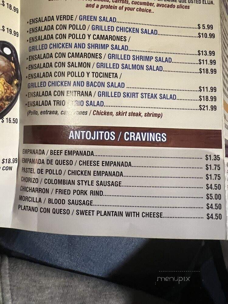 Rinconsito Paisa - Staten Island, NY menu_pic