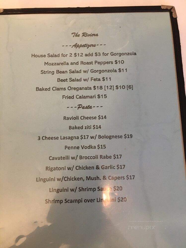 Riviera - Pleasantville, NY menu_pic