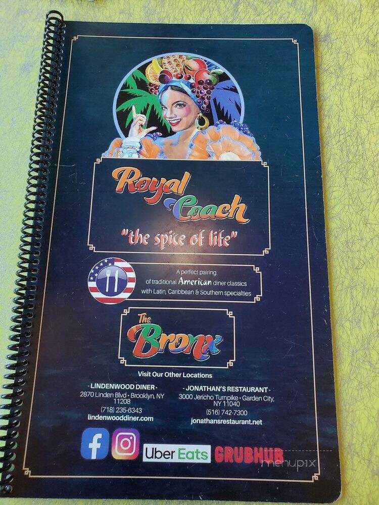 Royal Coach Diner - Bronx, NY menu_pic
