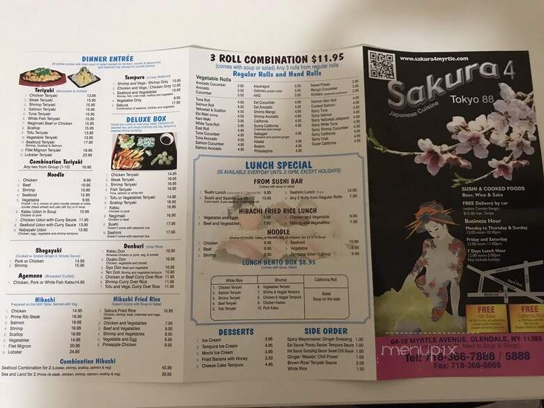 Sakura IV - Ridgewood, NY menu_pic