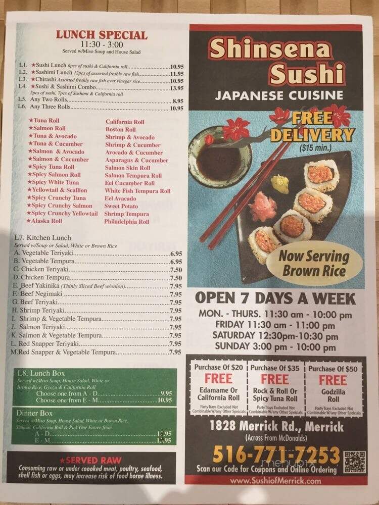 Sakura Sushi - Merrick, NY menu_pic