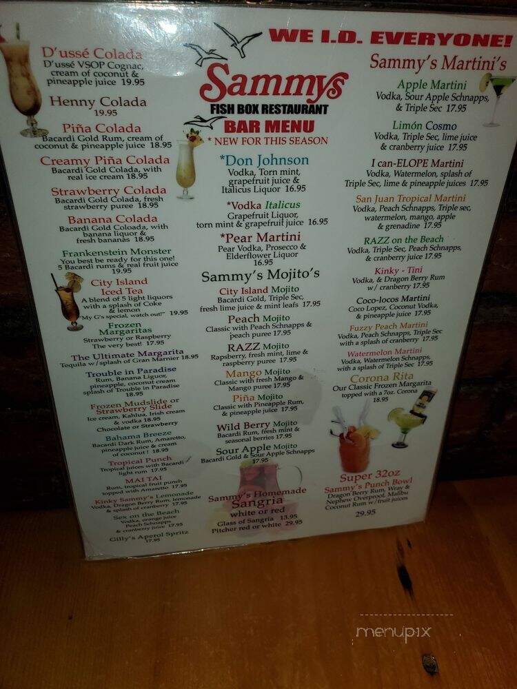 Sammy's Fish Box - Bronx, NY menu_pic