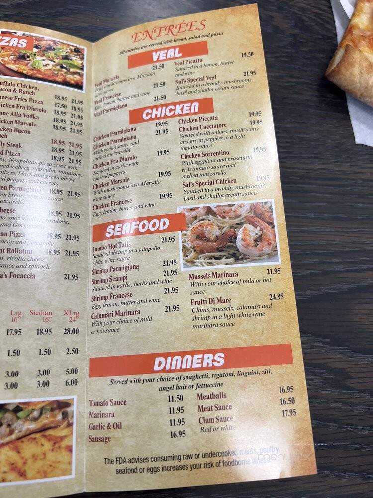 Sam's Pizzeria - Beacon, NY menu_pic