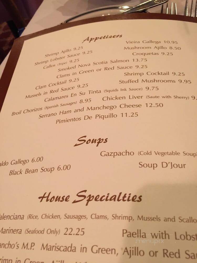 Sancho's Restaurant - Brooklyn, NY menu_pic