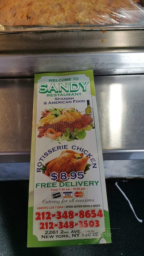 Sandy Restaurant - New York, NY menu_pic