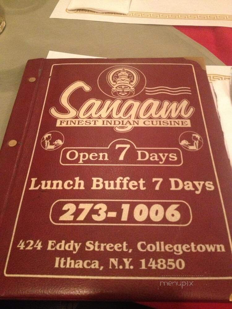 Sangam Indian Cuisine - Ithaca, NY menu_pic