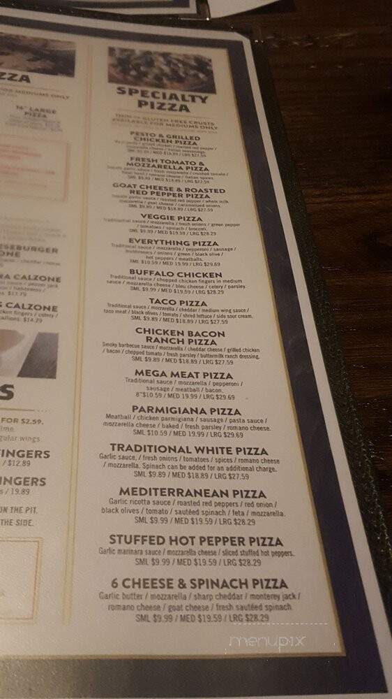 Santora's Phase II - Williamsville, NY menu_pic