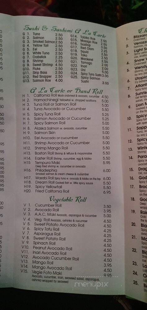 Sapporo Japanese Restaurant - Brooklyn, NY menu_pic