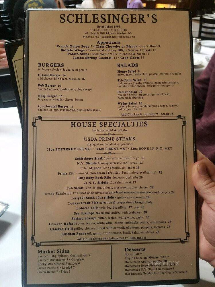 Schlesinger's Steak House - New Windsor, NY