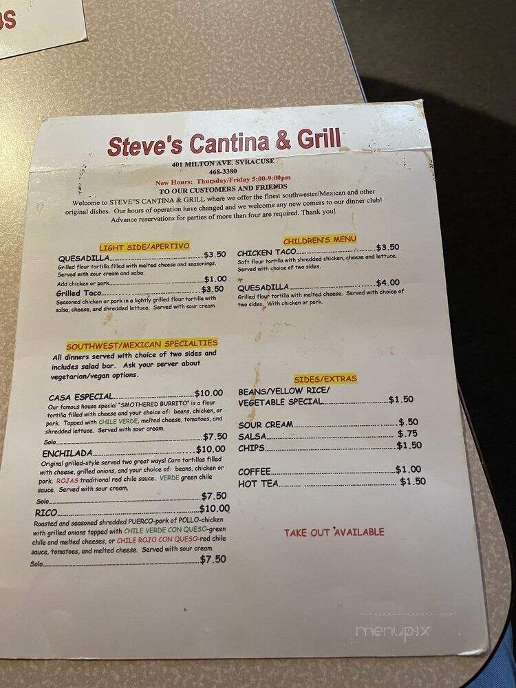 Steve's Restaurant - Syracuse, NY