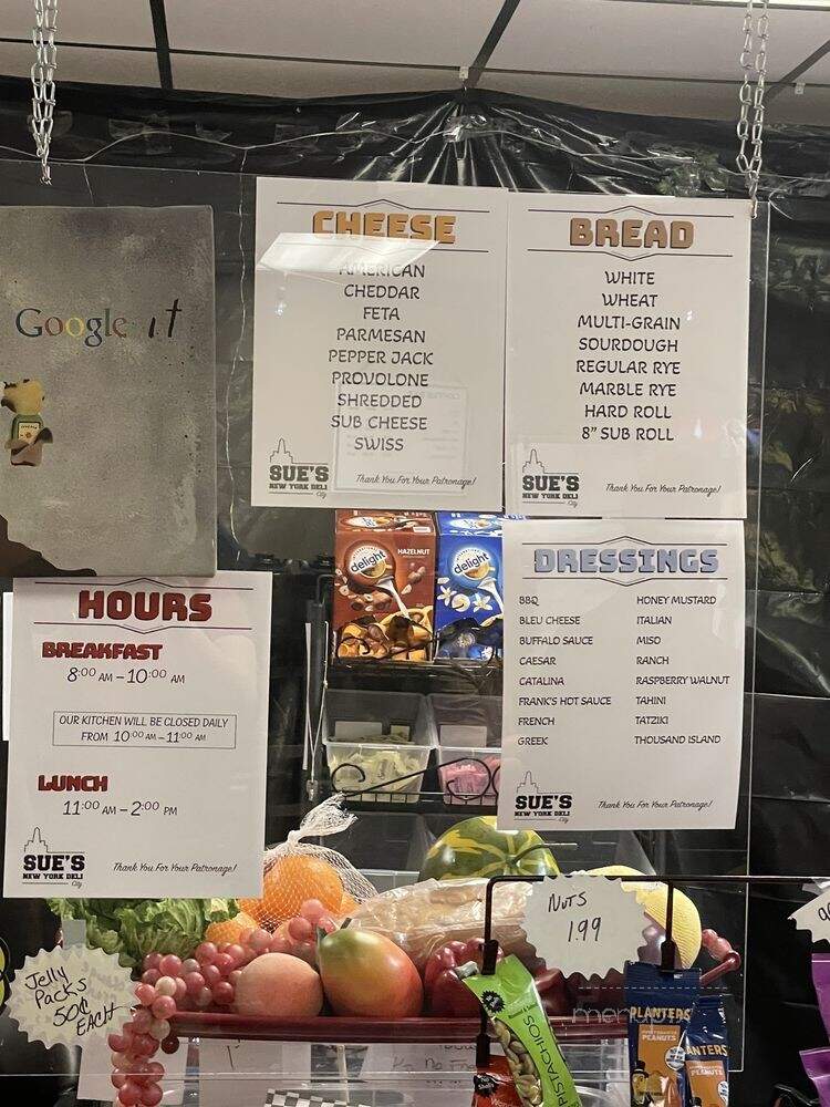 Sue's Ny Deli - Buffalo, NY menu_pic