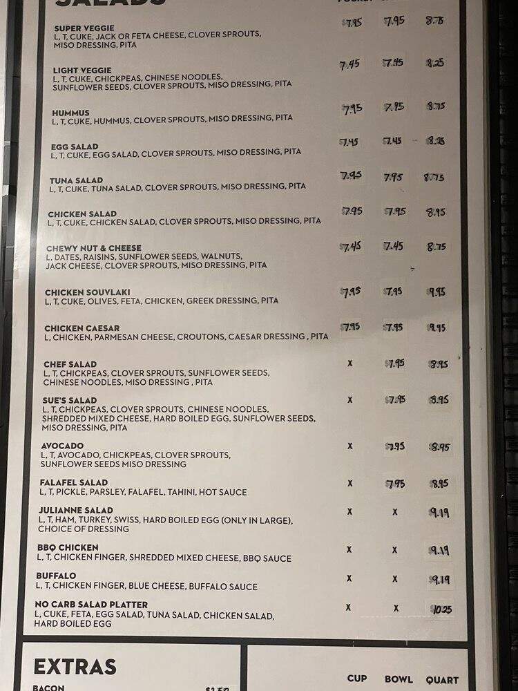 Sue's Ny Deli - Buffalo, NY menu_pic
