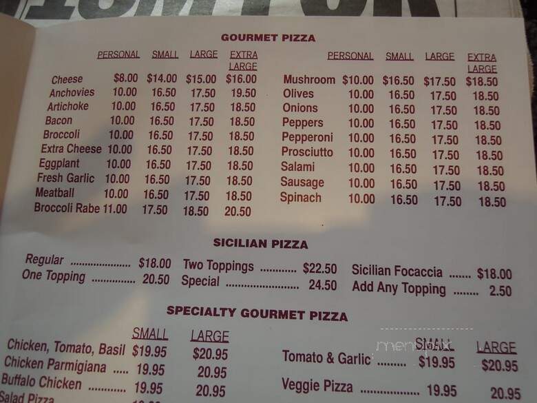Sunrise Pizzeria - Rye, NY menu_pic