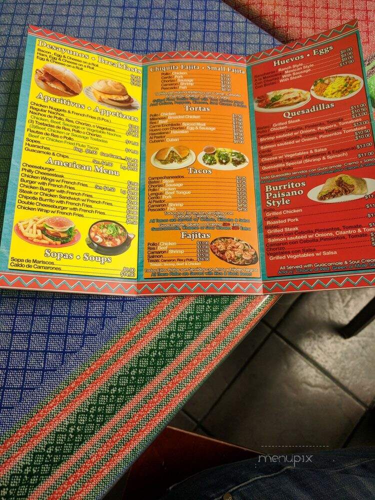Taco's Paisanito L - Bronx, NY menu_pic