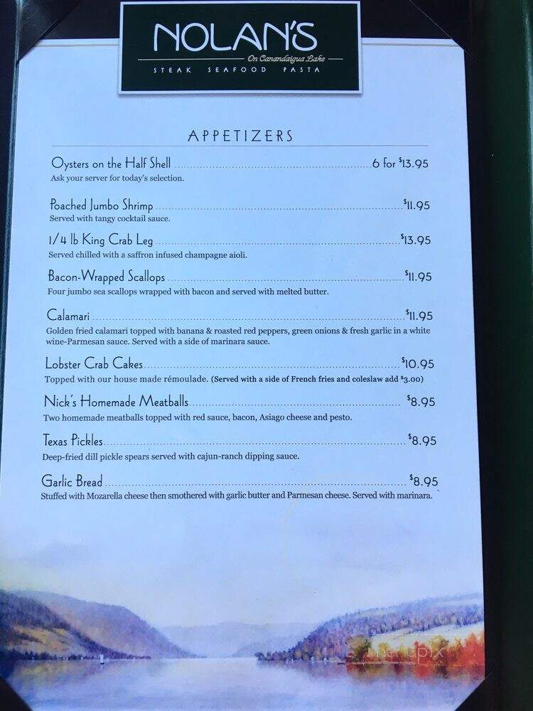 Thendara Inn & Restaurant - Canandaigua, NY menu_pic
