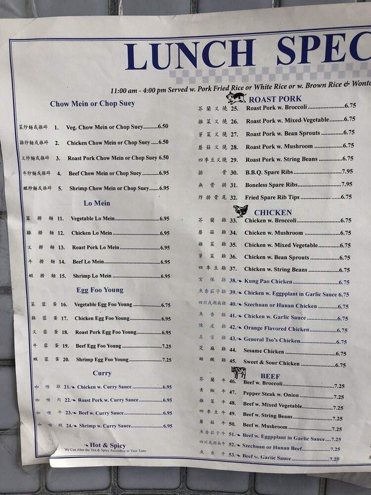 Twin Lin Garden - Brooklyn, NY menu_pic