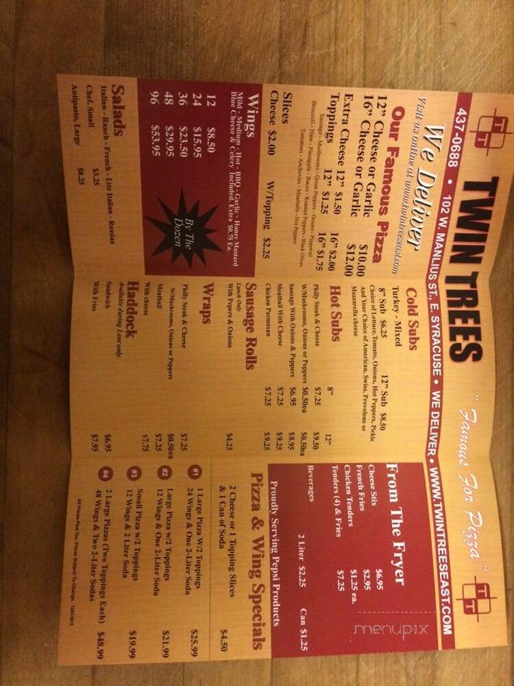 Twin Trees East Syracuse - East Syracuse, NY menu_pic