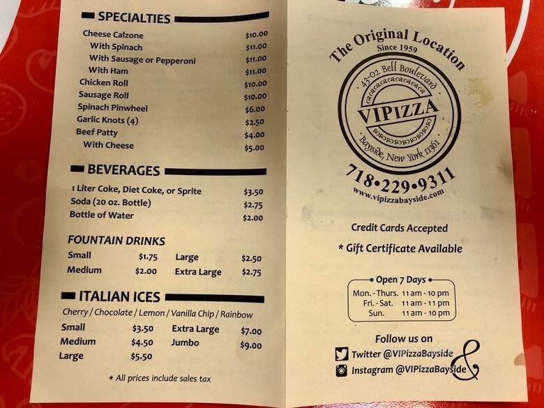 V I Pizza - Bayside, NY