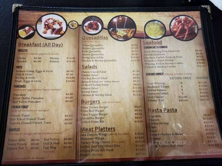 V W Sports Bar & Restaurant - Jamaica, NY menu_pic