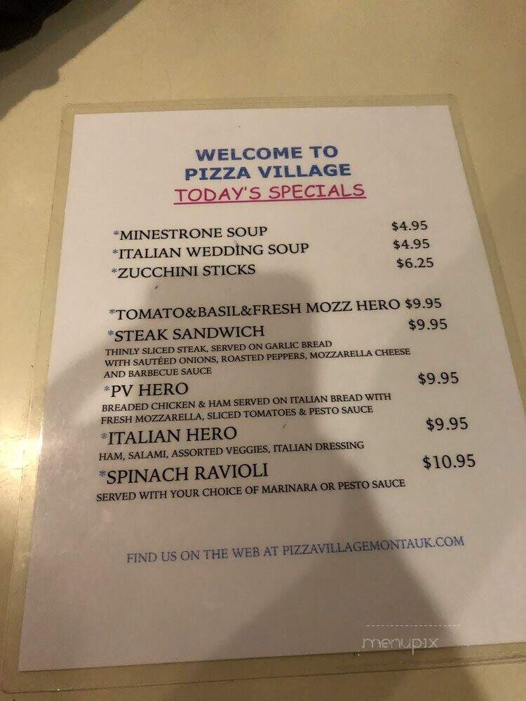 Vastis Pizza Village - Montauk, NY menu_pic