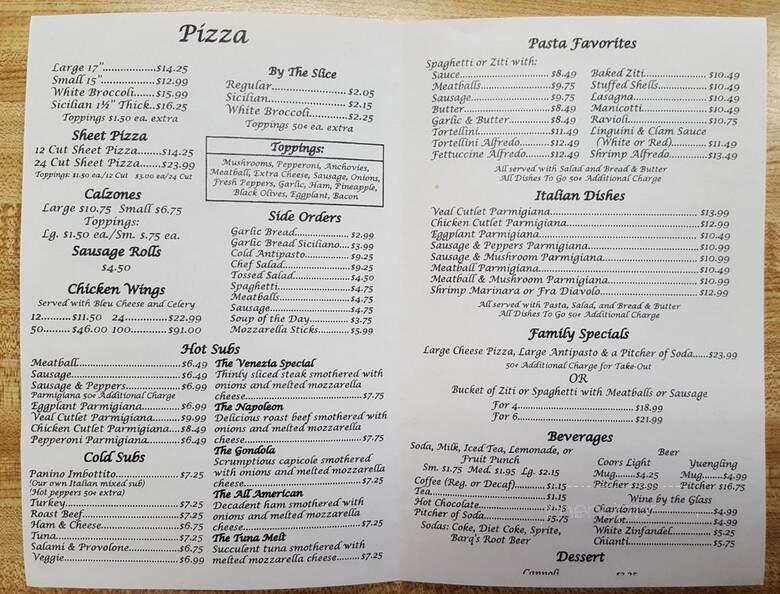 Venezia Pizza & Pasta - Clifton Park, NY