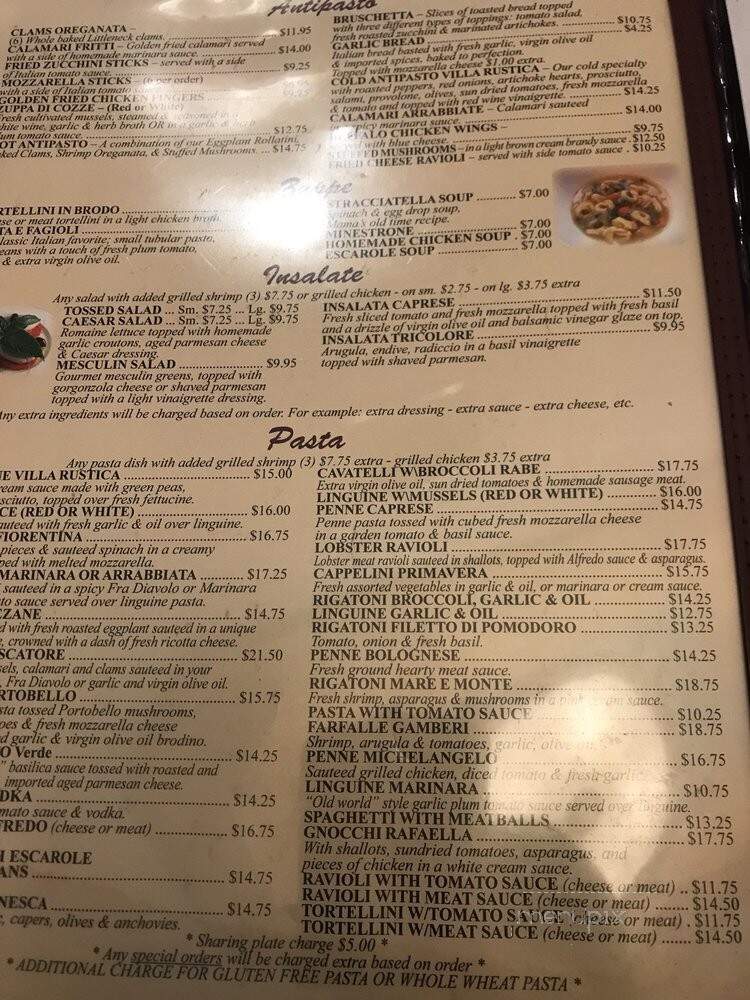 Villa Rustica - Oakland Gardens, NY menu_pic
