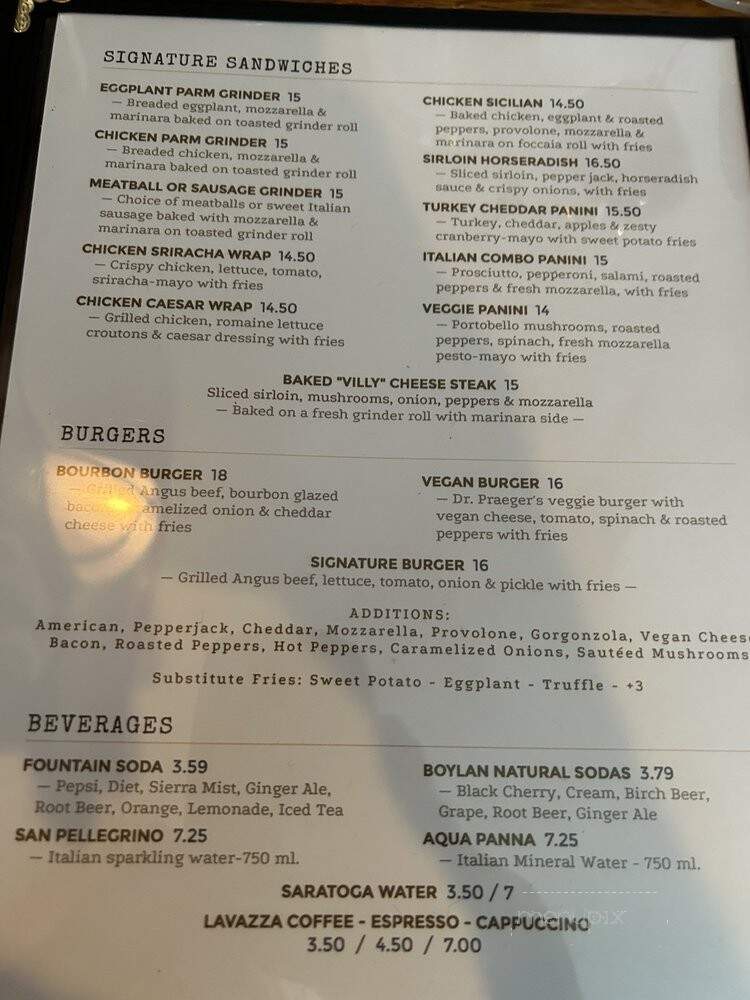 Village Pizzeria - Middle Grove, NY menu_pic