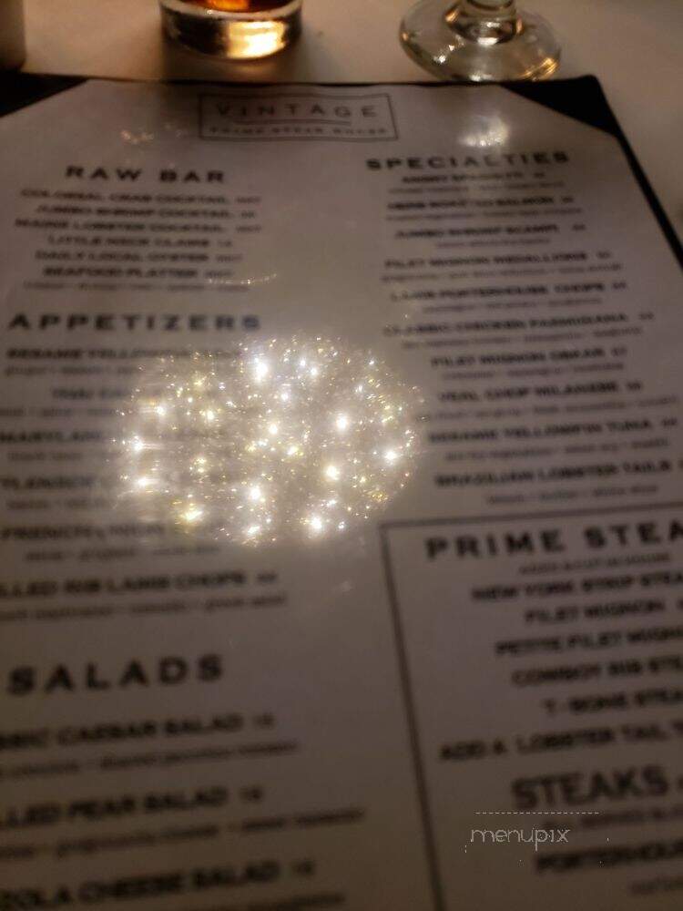 Vintage Steak House - Saint James, NY menu_pic