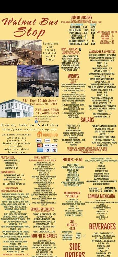 Walnut Bus Stop - Bronx, NY menu_pic