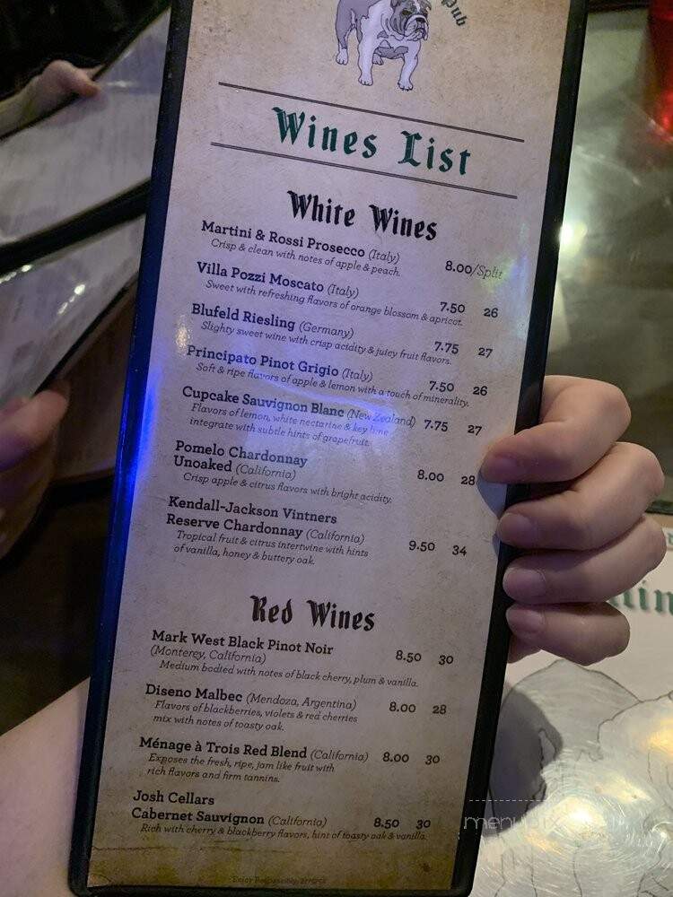Wellington Pub - Buffalo, NY menu_pic