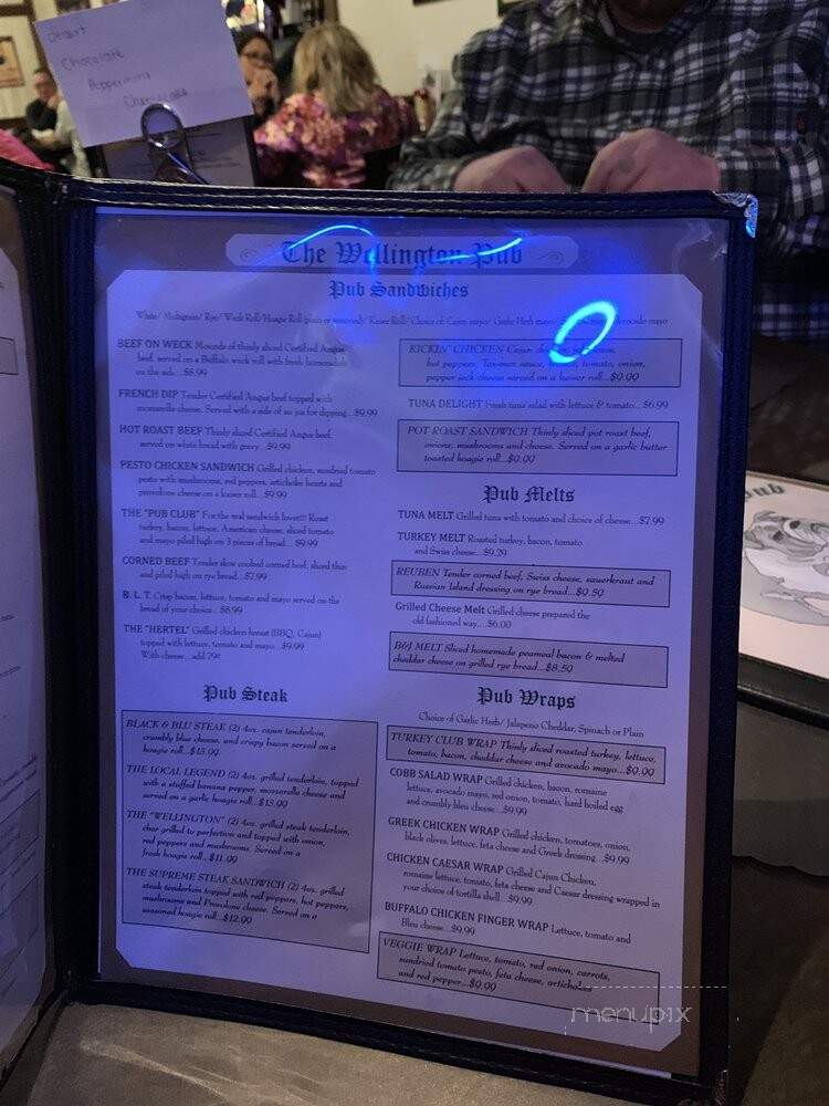 Wellington Pub - Buffalo, NY menu_pic