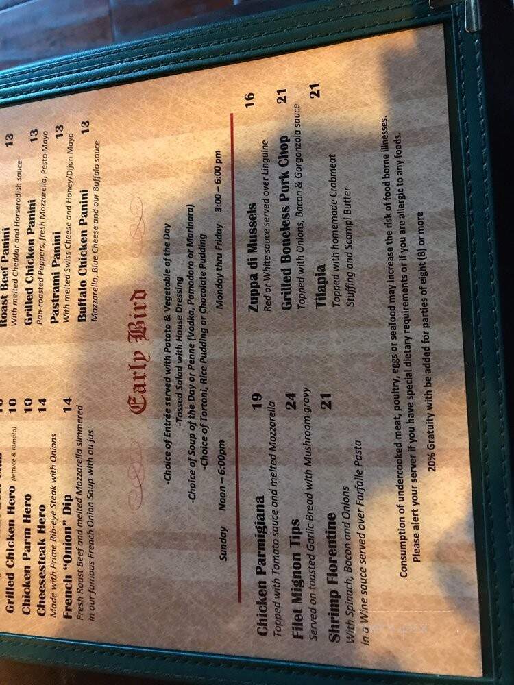West Shore Inn Restaurant - Staten Island, NY menu_pic
