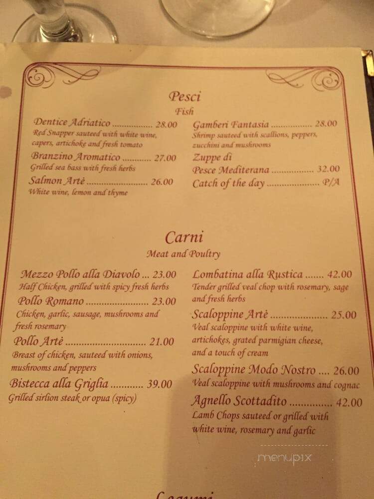Arte - New York, NY menu_pic
