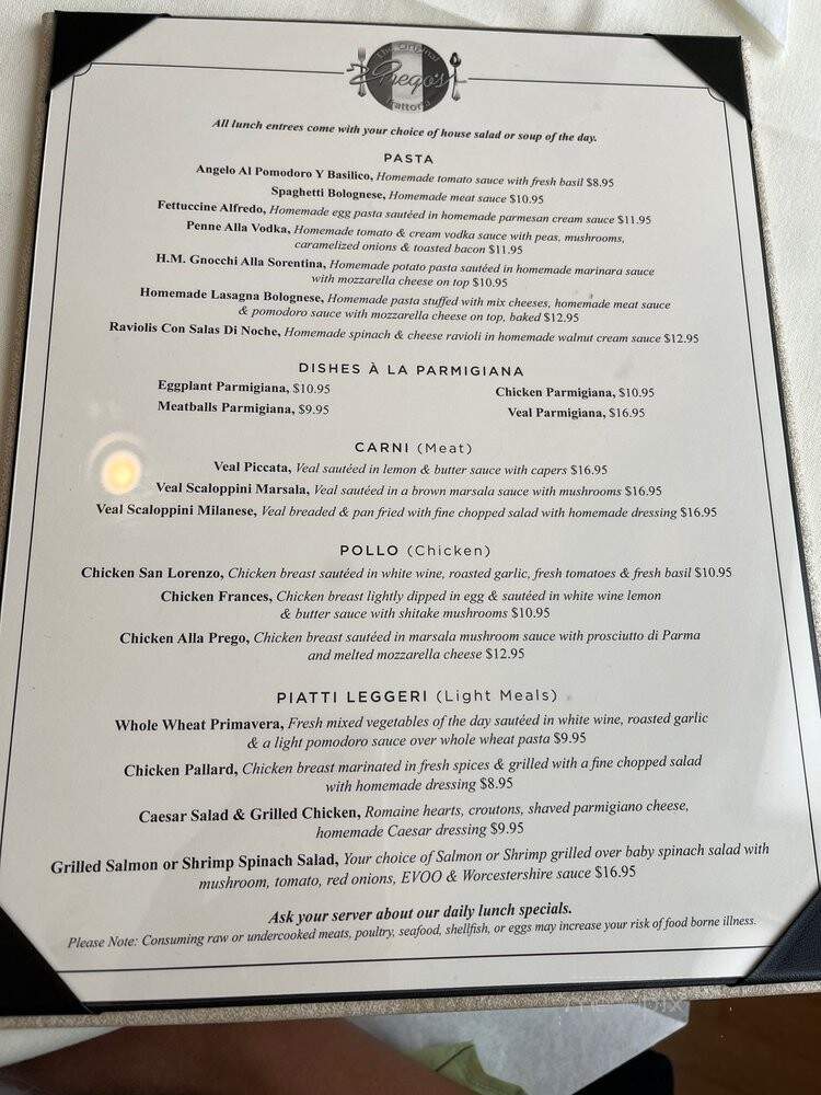 Pergos - Burlington, NC menu_pic