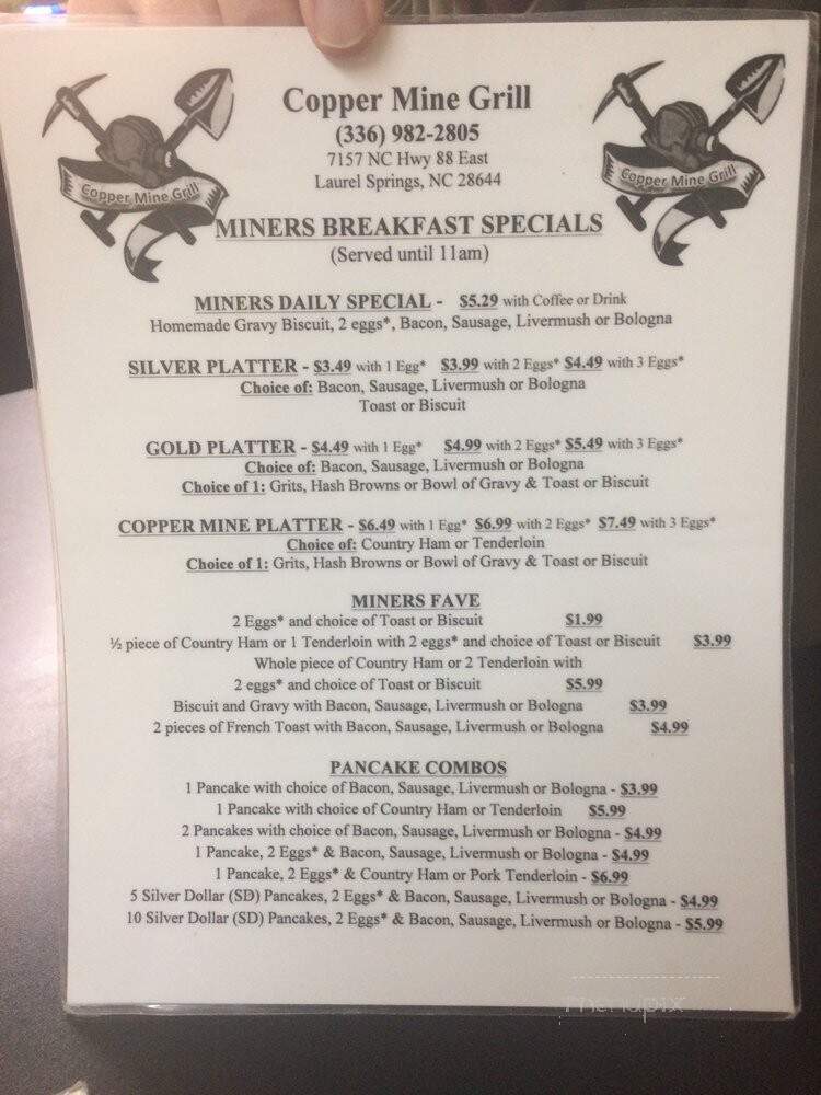 Stop & Shop Cafe - Laurel Springs, NC menu_pic