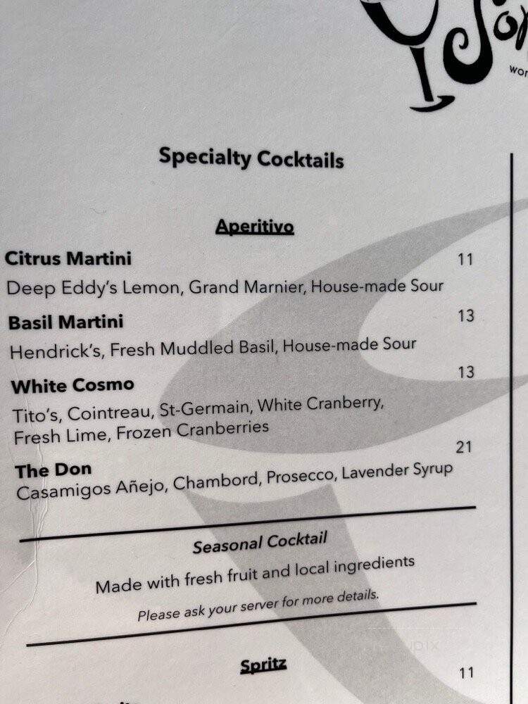 Sorrento's World Famous Bistro - Banner Elk, NC menu_pic