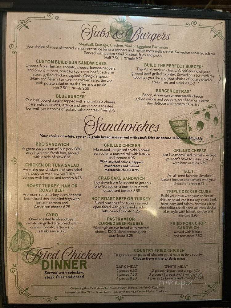 Giorgio's Restaurant & Pizza - Elizabethtown, NC menu_pic