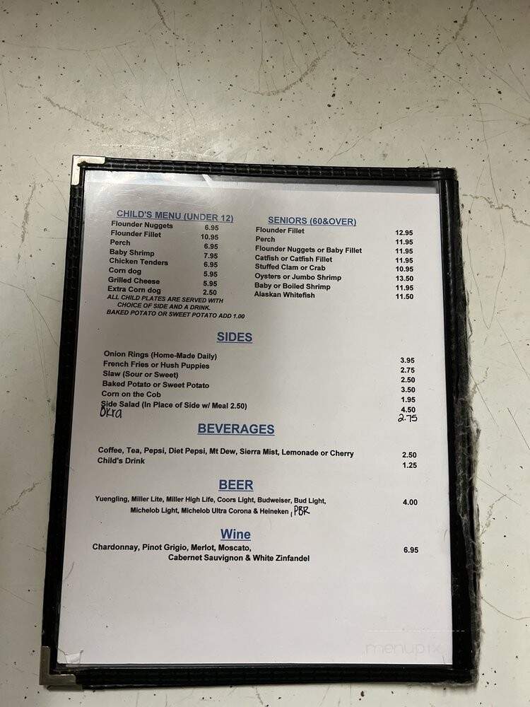 Jones Fish Camps - Maiden, NC menu_pic