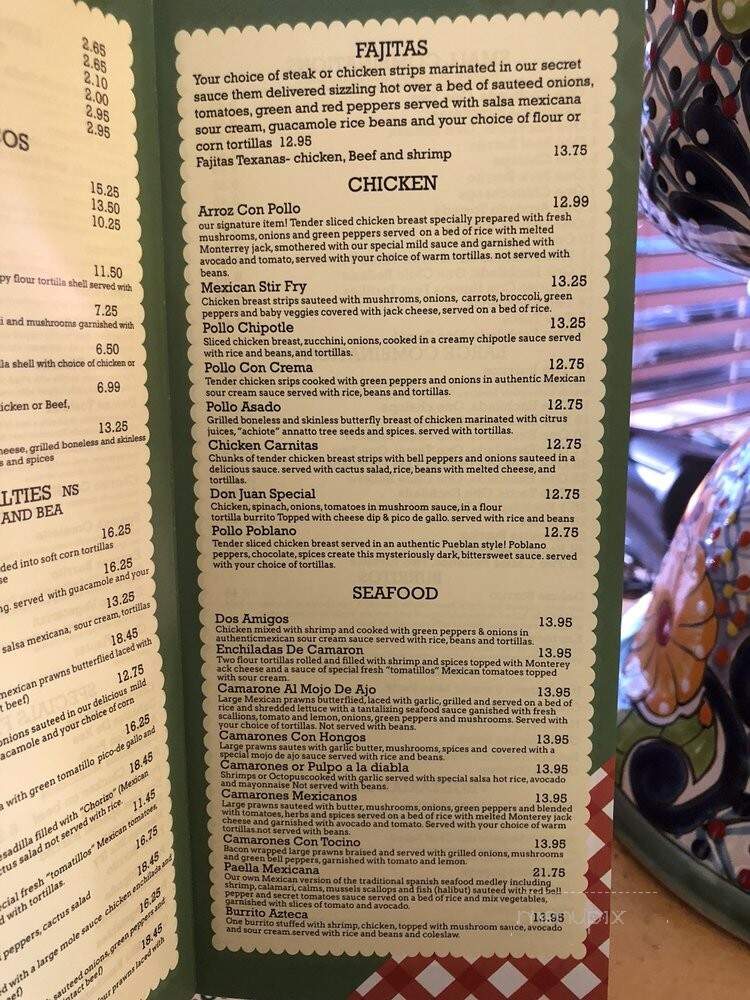 Azteca Mexican - Charlotte, NC menu_pic