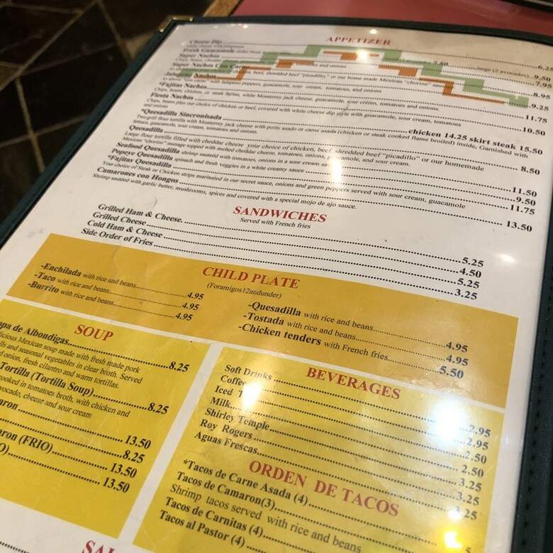 Azteca Mexican - Matthews, NC menu_pic