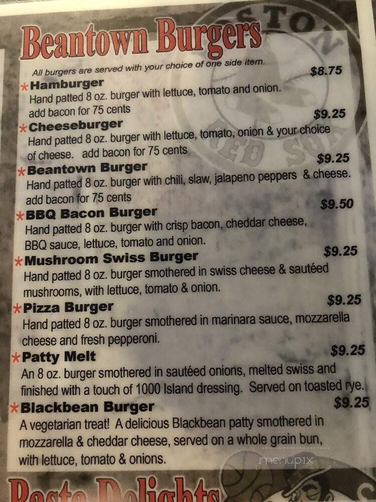 Beantown Tavern - Matthews, NC menu_pic