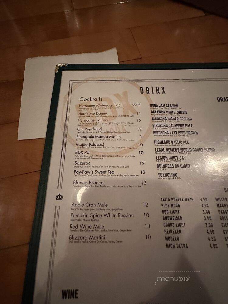 Boudreaux's Louisiana Kitchen - Charlotte, NC menu_pic