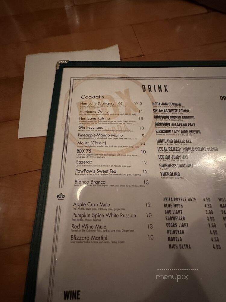 Boudreaux's Louisiana Kitchen - Charlotte, NC menu_pic