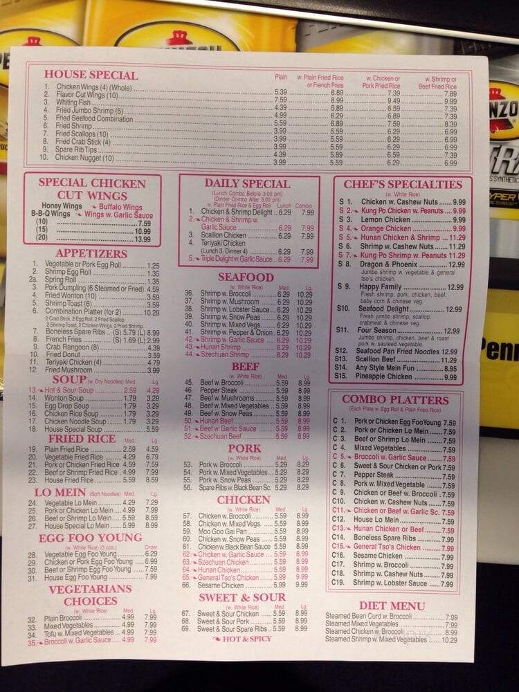Chin Chin - Charlotte, NC menu_pic